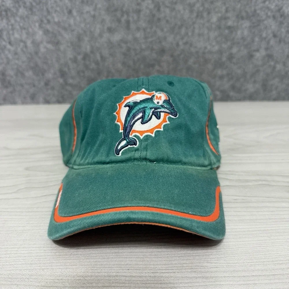 Vintage Reebok Miami Dolphins Youth Green Adjustable‎ Hat Cap NFL